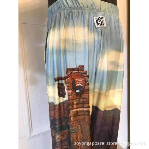 Men's Casual Printed Pajama Pants Low MOQ